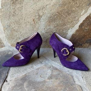 NWT Magrit purple suede Dalila heels